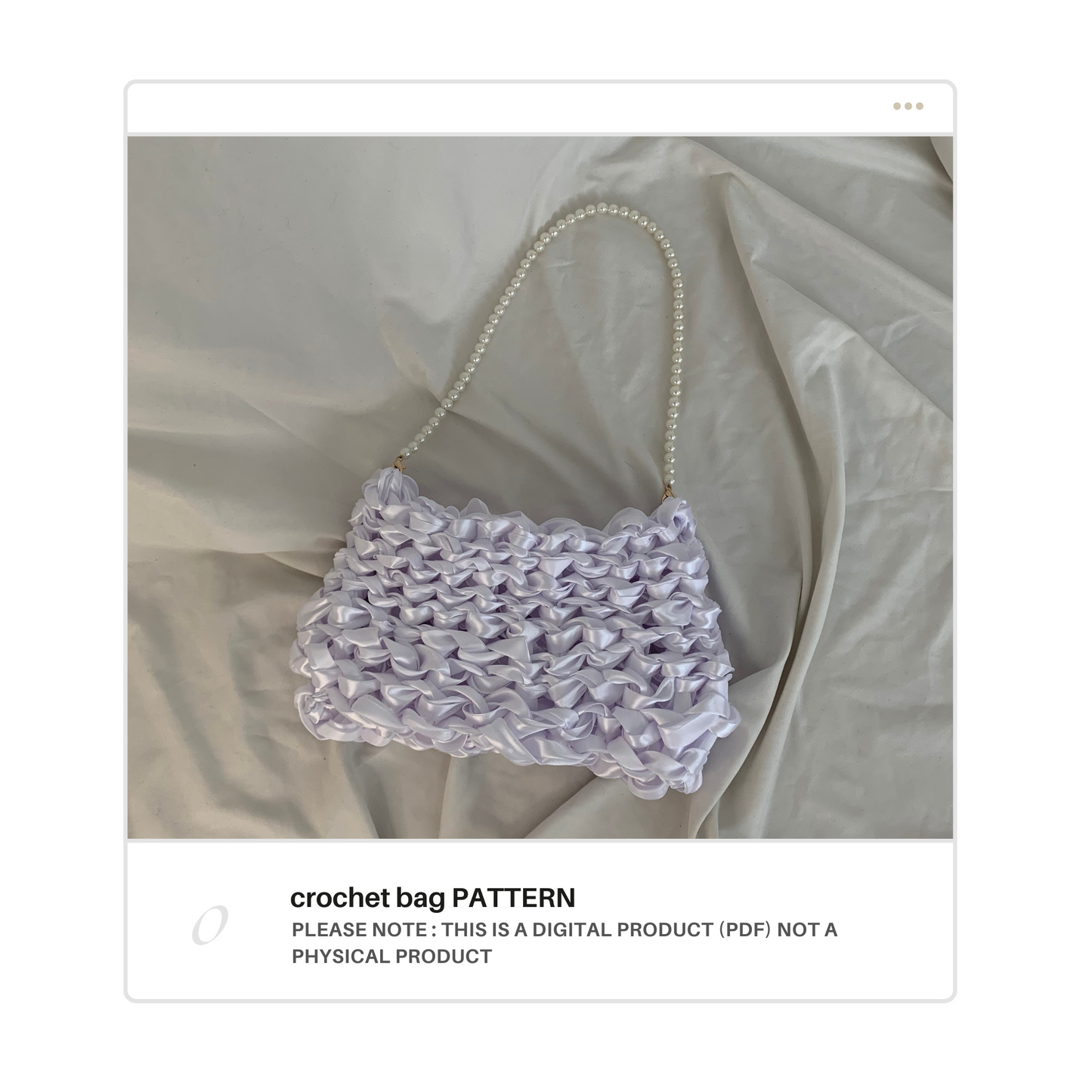 Pattern - ribbon crochet bag